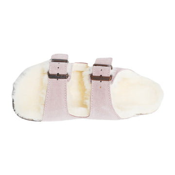 SHEEPSH Women's Shearling Double Strap Slippers